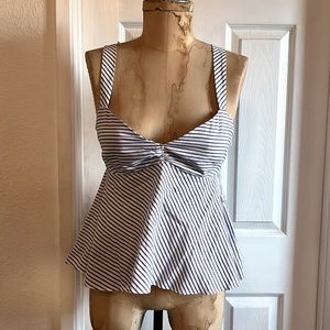 Zara Basic Pin Striped Tank Top size Med